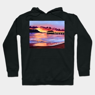 Hanalei Pier Sunset Hoodie